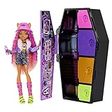 Monster High HKY61 - Puppe und Modeset, Clawdeen Wolf mit Spind und über 19 Zubehörteilen, Skulltimate Secrets, Puppen Spielzeug für Kinder ab 4 Jahren