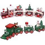 RunFar shop Weihnachten Tischdeko Zug Weihnachtszug Deko Holz Eisenbahn Weihnachtsbaum Weihnachtsdeko Geschenke für Xmas Party Weihnachten Neujahr