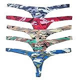 YUFEIDA Herren Strings Tanga Unterwäsche G-String Camouflage Low Rise Briefs Unterhose Pack