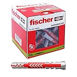 fischer DUOPOWER 8 x 65, Universaldübel, leistungsstarker 2-Komponenten-Dübel, Kunststoffdübel zur Befestigung in Beton, Ziegeln, Stein uvm., ohne Schrauben, 50 Stück