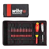 Wiha Schraubendreher und Bit Set slimVario (36068) 17 tlg. in Falttasche | VDE Elektriker | ( Schlitz, Kreuzschlitz, Torx, PlusMinus, Spannungsprüfer)