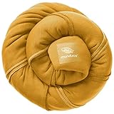 manduca Sling – elastisches Babytragetuch für Neugeborene ab 3,5 kg und Babys bis 15 kg – stabiles Tragetuch aus weichem Jersey-Strickstoff aus 100% Baumwolle (Bio) – Einheitsgröße, gold