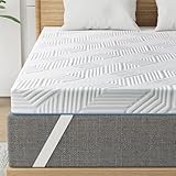 BedStory 10cm Höhe Topper 90x200cm,H3&H4 Gel Memory Foam Topper,Waschbarer Bezug, Matratzentopper für Boxspringbett Wohnmobil und Schlafsofa