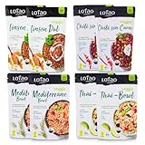 LOTAO Vegane Bowl Box: 8 BIO-Fertiggerichte ohne Zusätze und Soja | Schnell und praktisch: Fertigessen für Mikrowelle und Pfanne | Vegane Lebensmittel in Geschenkbox