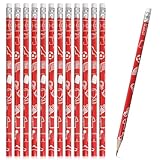 ZoeWei Bleistifte mit radiergummi, 12 Stück Fußball Bleistift mit Radiergummi, Schreiblernbleistift Lustige, Holzbleistifte für Sportfan Schule Schreibwaren Kindergeburtstag Gastgeschenke