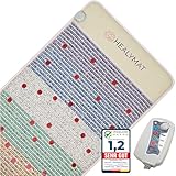 Healymat Magnetfeldmatte Ergo Plus, Magnetfeldtherapie Matte, Infrarotmatte, Rotlicht-Therapie, Magnetfeldtherapie, Biophotonen Licht 660 nm, negative Ionen, Chakra Kristalle, Schumann Resonanz