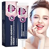 Prothesenhaftcreme,Sicherer Prothesenkleber - 40g Prothesenpflegekleber,Erneuert und festigt lose Zahnprothesen, Haftcreme für Ober-, Unter- oder Teilprothesen