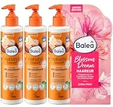 Balea 4er-Set Haarpflege: Natural Beauty 3in1 Haarmaske LOCKEN verleiht lockigem und krausem Haar neue Sprungkraft, ohne zu beschweren (3 x 250 ml) + Haarkur BLOSSOM DREAM Tiefenpflege (20 ml), 770 ml