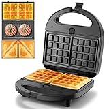 YASHE Multifunktionsgerät 3 in 1,Sandwichmaker,Sandwichtoaster, Kontaktgrill, Waffeleisen,Panini Maschine,Antihaftbeschichtete abnehmbare Platten,750 W,LED-Anzeigen, BPA frei, Schwarz