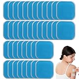 JCUQGDOO 40 Stück Gel Pads Kompatibel mit EM 59, Selbsthaftende EMS Gel Pads Ersatzsets Heat Geräten Selbsthaftenden Gel-Pads für Heat Geräte, Hochwertige Hautfreundliche Gel-Elektroden