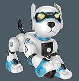 Dnenellr Roboter Hund Kinder, Ferngesteuerter Roboter Spielzeug Programmierbar, Sprachgesteuerter Interaktiver Intelligenter Roboterhund