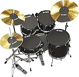Vic Firth 20 Inch Fusion Drum and Cymbal Mute Pad Set: 10”, 12”, 14”(x2), 20'Drum Pads Plus Hi-hat and 2 x Cymbal Pads