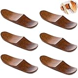 Holz Essstäbchen Ablage Stäbchen Halter Kissen Löffel Gabel Halter Hotel Hause Essstäbchenhalter Ablagen Stäbchenhalter Chinesische Essstäbchenauflagen für Tisch Asiatisches Besteck Zubehör 6 Stück
