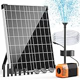 POPOSOAP Solar Wasserpumpe Outdoor, 30 Watt Solarbetriebene Wasserpumpe mit 430GPH Solarpumpe, 7 Düsen, 6.6 Tubing DIY Wasserspiel für Teich, Brunnen, Pool, Garten, Hinterhof