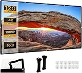 Tarent Leinwand Beamer 120 Zoll hochauflösende verdickte Beamer Leinwand, 16:9 HD Faltbare Projektor Leinwände für Zuhause, Büro und Schule