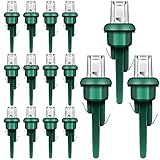 Mudder 80 Stück Weihnachts-LED-Ersatz-Leuchtmittel für den Außenbereich, Ersatzlampen für Weihnachtsbaum-Lichtzubehör (einfacher Stil, warmweiß)