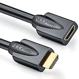 deleyCON 1m HDMI Verlängerung - Kompatibel zu HDMI 2.0a/b/1.4a - UHD 4K HDR 3D 1080p 2160p ARC - High Speed mit Ethernet - Schwarz