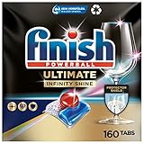 Finish Ultimate Infinity Shine Spülmaschinentabs – Geschirrspültabs für ultimative Reinigung, Fettlösekraft und Glanz mit Schutzschild – Gigapack mit 2x80 Tabs