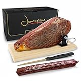 Serrano Schinken Am Stück 1kg + Chorizo Iberico – Serano Schinken Gereift, Sofort Servierbereit, Gourmet Geschenk Tapas, Familienfeiern Oder Als – Jamon Jamon Serrano, Spanischer Schinken