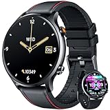 Smartwatch Fitnessuhr Armbanduhr Telefonfunktion Wasserdicht - 1,39' Runde Touchscreen Smart Watch Fitness Tracker Sportuhr mit Blutdruckmessung Schrittzähler Herzfrequenz Kompatibel Android mit iOS