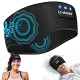 LC-dolida Schlafkopfhörer Bluetooth 5.4, Schlaf Stirnband Kopfhörer Headband Schlafmaske, Sportskopfhörer Musik schlafen Stirnband für Sport Training, Joggen, Yoga, Reisen