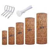 Schilfzaun Bambus-Sichtschutz Schilfrohrmatten Sichtschutzzaun Natürlicher 30-190cm Hoch Dekorativer Zaun Für Garten Balkon Wohnung