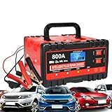 Autobatterieladegerät | Fahrzeug Batterie Intelligentes Ladegerät,Intelligentes 12V24V Zubehör für Fahrzeugwartung LKW Schnellladung Reise