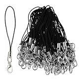 50 Stücke Einfache Handy Lanyard Strap für Schlüssel Schlüsselanhänger,Handyanhänger Schlaufen mit Karabiner,Telefonring Strap Handy Charm Cord zum Pendents USB Schüsselanhänger