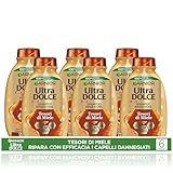 Garnier Ultra Sweet Honig Schätze, Multipack x6 Shampoo, 94% natürliche Herkunft, beschädigtes Haar, ohne Silikone, 300 ml