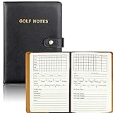 KOFULL Golf Scorecard Book, Leather Golf Journal Golf Notebook Golf Log Book Golf Score Book, Golf Gifts for Men Women