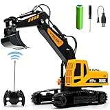 Ferngesteuertes Bagger Spielzeug,2,4 GHz Bagger ferngesteuert RC Spielzeugautos mit Licht und Sound,Spielzeugbagger,bagge-r spielzeug,ferngesteuertes auto,Geschenk für ab 3 4 5 6 7 8 9 Jahren Junge