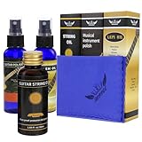 Premium Guitar Care 3-Piece Kit, Zitronenöl, Politur, Gitarrensaitenöl, für die Reinigung und Pflege der Gitarre - Musikinstrumentenzubehör