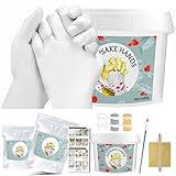 McNory 3D Handabdruck Set für Paare - Gipsabdruck-Set für DIY Hände-Skulptur - Partner und Pärchen Geschenke für Frauen und Erwachsene als Hochzeitstag, Jahrestag-Geschenk, Valentinstag, Weihnachten