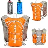 Laufweste für Damen und Herren,Trinkrucksack 1.4L,Running Vest,Trinkweste Laufen mit 700ml Wasserflasche,Wasserdicht Trinkrucksack für Laufen, Marathon,Wandern