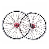 Faltbarer Fahrrad-Radsatz 50,8 cm 406 BMX-Radsatz MTB Fahrradfelge C/V Bremsscheibenbremse Schnellspannnabe 32 Löcher für 7 8 9 10 Gang Kassette 1730 g (Farbe: Schwarz, Größe: 406)