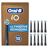 Oral-B iO Ultimative Reinigung Aufsteckbürsten für elektrische Zahnbürste, 10 Stück, ultimative Zahnreinigung, Zahnbürstenaufsatz für Oral-B Zahnbürsten, briefkastenfähige Verpackung, schwarz