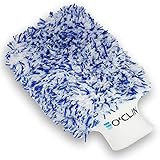 O’CLIN Mikrofaser Waschhandschuh – Saugfähiger weicher Autowaschhandschuh, mit integriertem Autoschwamm, Perfekter Autowaschschwamm