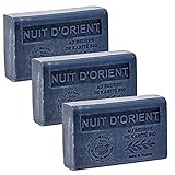 Französische Seife - Traditionelles Savon de Marseille - 3er-Set - Eastern Night - Nuit D'Orient - Sheabutter 125g