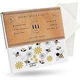 SUPERSCANDI Schweden-Geschirrtücher, umweltfreundlich, wiederverwendbar, nachhaltig, biologisch abbaubar, Zellstoff-Schwamm, Reinigungstücher für die Küche (5er Pack, Bienen)