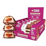 MaxiNutrition Creamy Core Bar Peanut Caramel, 12x45g Protein-Riegel, 32% Eiweiß, 15g je Riegel, low Sugar (1,4g), ohne Zuckerzusatz, ohne künstliche Aromen