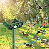 Auauraintt Katzenschreck Ultraschall,Solar Katzenvertreiber,Wasserdicht mit LED-Blitz und PIR-Bewegungssensor,USB Lade,Wirksam gegen Katzen, Hunde, Vögel, Ratten, Marder