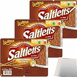 Lorenz Saltletts Sticks Vollkorn Salzstangen mit Meersalz 3er Pack (3x175g Packung) + usy Block