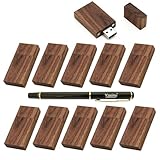 Yaxiny 32GB USB Stick Holz 11 Stück Hölzern Flash Speicherstick 32GB USB3.0 Schnellen Geschwindigkeit USB Flash Drive Wood USB-Flash-Disk Walnußholz