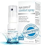 Hyaluron Augenspray unkonserviert (15ml) mit Liposomen gegen trockene Augen speziell für Kontaktlinsenträger - Die Alternative zu Augentropfen – bei brennenden, gereizten und müden Augen.