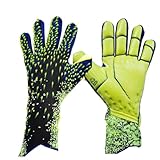 PLBSE Histarstore5 Fußball-Torwarthandschuhe, Torwarthandschuhe, starker Halt, rutschfest und atmungsaktiv, für Erwachsene und Kinder (Schwarz-Grün, 8)
