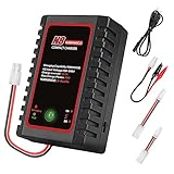 HTRC Intelligentes Nimh-Ladegerät für 2-8s Nimh/NiCD-Akku von Airsoft RC Car Boat Drone RC-Ladegerät für NiMH/NiCD-Akku mit Standard-/Mini-Tamiya-Anschluss 2.4V, 3.6V, 4.8V, 6V, 7.2V, 8.4V, 9.6V