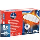 THE HEAT COMPANY Schulterwärmer - 8 Stück - Wärmepflaster Rücken - EXTRA WARM - klebend - Nackenwärmer - 8 Stunden wohlige Wärme - sofort einsatzbereit - luftaktiviert - rein natürlich