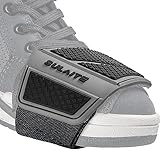 AMZLORD Motorrad Schuhe Schaltschutz, Motorrad Gangschaltung Gummi Schuhschutz mit Einstellbarem elastischem Band, Universal Motorrad Schaltpad Schuhschutz Pads Schaltabdeckung (Grau)