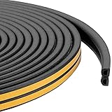 Dichtungsband für Türen Fenster, Türdichtung Selbstklebendes Fensterdichtung Dichtungsstreifen Gummi Schaum Siegel Streifen Schalldämmung Schwarz