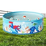 TQEBWUS Schwimmbecken | Außenpool | PVC Rundpool Dicke Wände Tragbar Für Erwachsene & Kinder Garten Freizeit